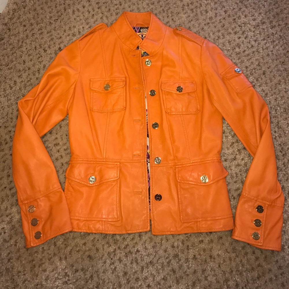 Tory Burch Leather jacket.